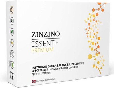 Zinzino Essent+ Premium Advanced Polyphenol Omega Balance - 60 Softgels