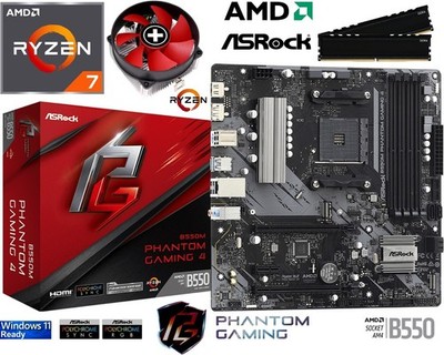 PC Aufrüstkit Bundle AMD Ryzen 7 5700 bis 64GB DDR4 mit ASRock B550M Gaming