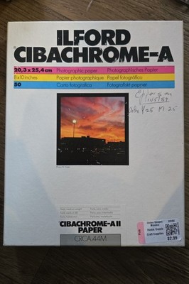 Ilford Cibachrome-A II Photographic Paper 8x10 Pearl CRCA.44M Expired & Used