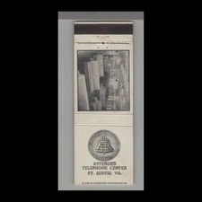 Matchbook Cover - Telephone Pic - Chesapeake & Potomac Telephone Attended Phone