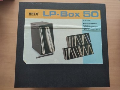 Beco LP-Box für 50 LPs Kunststoff Storage Box