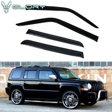 Fits 2007-2018 Jeep Patriot Acrylic Window Visors Rain Guard Deflector Tape On Fits 2007-2018 Jeep Patriot Acrylic Window Visors Rain Guard Deflector Tape On