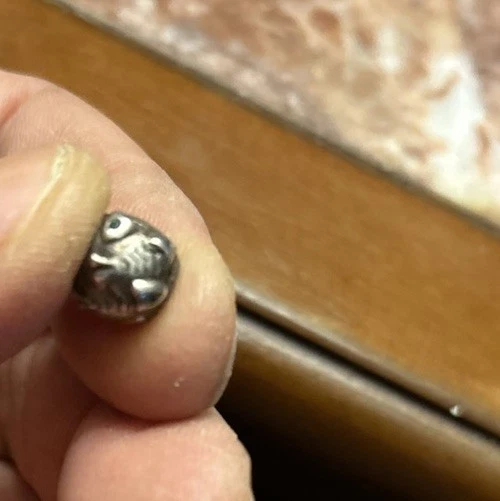 De colección Pandora Hueso de Pez Dije Topacio Verde Ojos 925 Ale Retirado Foto 3 de 4