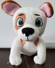 Disney Doc Mcstuffins Plush Puppy Dog Oliver White Brown 6" Embroidered Blue Eye