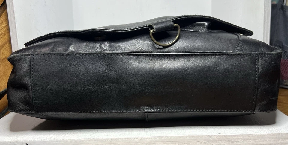 Bolso Mensajero De Colección Ellington Backpack Company Cuero Portland Grande Cuero Foto 4 de 4