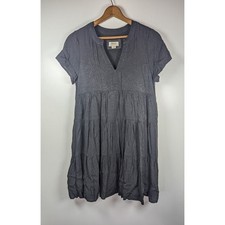 Maeve Anthropologie Sacha Mini Dress Medium Tiered Babydoll Boho Whimsigoth Goth