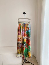 ALEMAIS Silk hand-painted oil painting set retro printed loose shirt+pants women