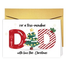 Funny Merry Christmas Card for Dad, Cute Dad Christmas Card, Christmas Card f...
