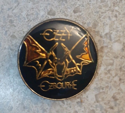 Vintage 80's Ozzy Osbourn Enamel Pin - Picture 2 of 4