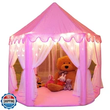 Monobeach Princess Tent Girls Large Playhouse Kids Castle Play Tent with Star