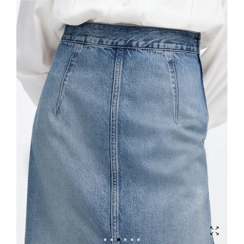 Madewell Denim Midi Skirt Women's Size 25 Small Pencil Jean Skirt NWT $118 - Picture 3 of 12