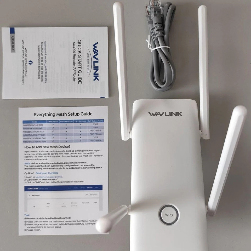 WAVLINK AX3000 Wi-Fi 6 Router Repeater AP Verstärker Mesh Wifi Beamforming - Bild 2 von 4