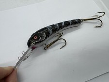4.5” Brett’s Baits Custom Mini Me Black Out Perch Crankbait Trolling Musky Lure