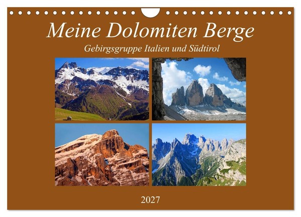 "Calendar 2027 · US Version · My Dolomites Mountains (Wall Calendar 2027 12\" × 8\""-image