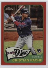 2021 Topps Chrome 1965 Redux Red Refractor Border 61/70 Cristian Pache 03xg
