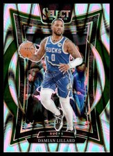 2024-25 Panini Select Tectonic Prizm Damian Lillard Milwaukee Bucks #55