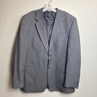 Tassio Di Biella Primo Men's 42L Gray Wool Blend 2-Button Blazer Sport Coat