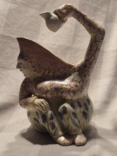 ​Marilyn Andrews(1942-2019)2004 Studio Pottery Whimsical Artisan Pitcher -1 Of 1