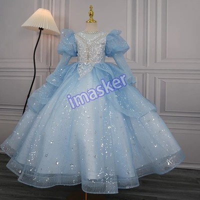Girl Formal Gown Princess Birthday Evening Dress Girl Piano Performance Costume