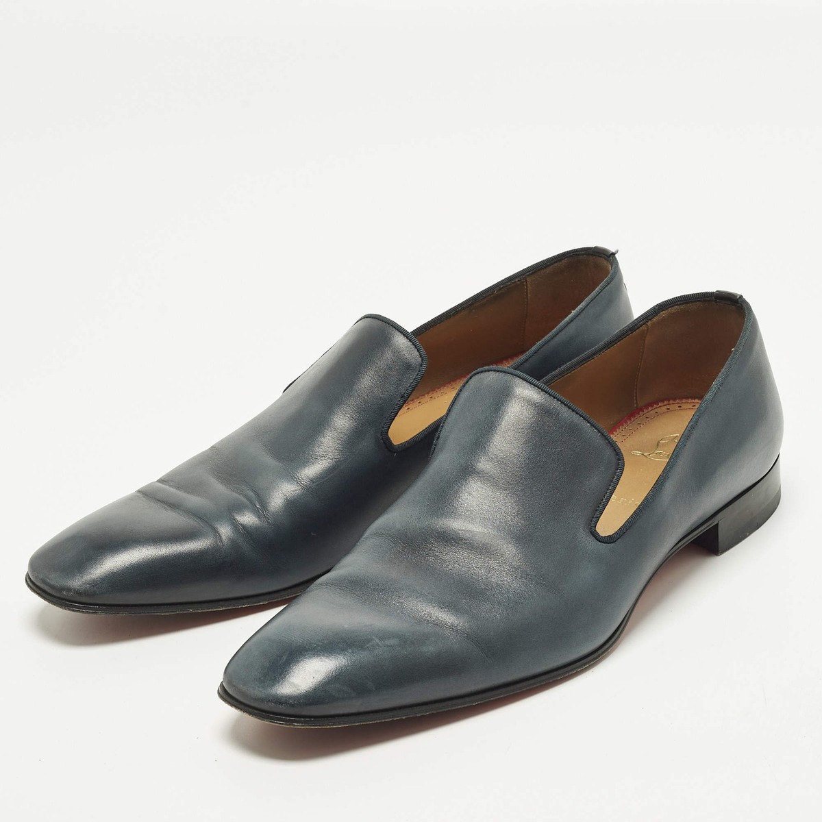 Christian Louboutin MENS Dandelion Navy Blue Leather Loafer Shoe Christian Louboutin Dandelion Loafers | Saks Fifth Avenue main image 4