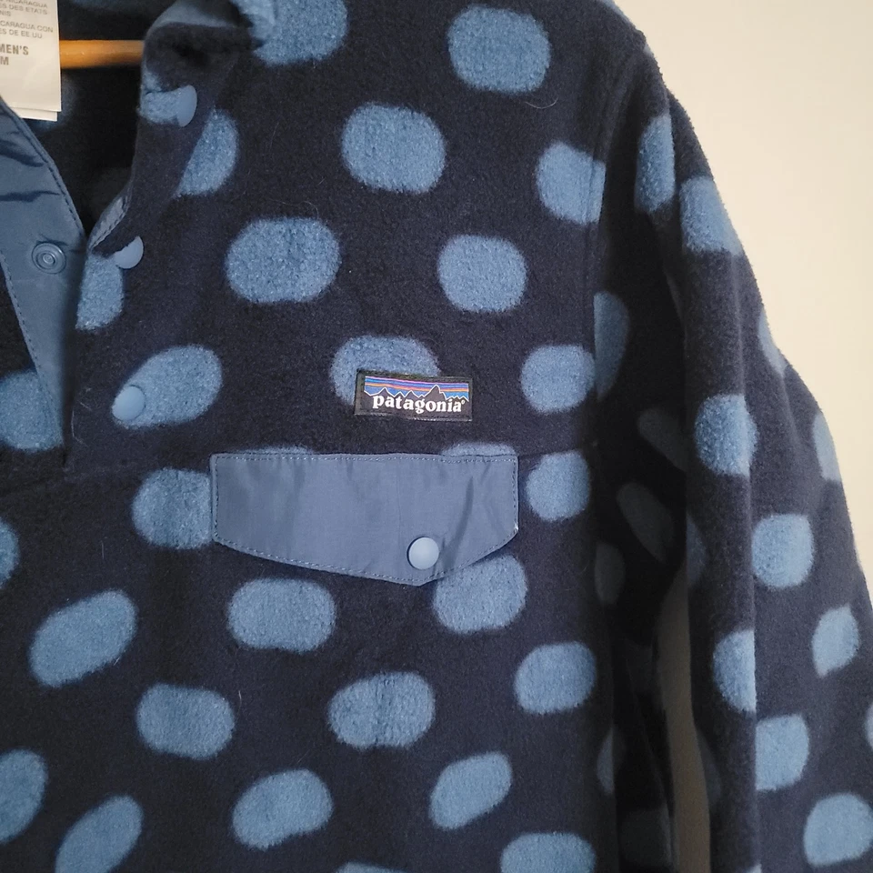 Patagonia Synchilla Snap-T Fleece Jacket Women's Medium Blue Polka Dot 25455 - Image 4 of 4