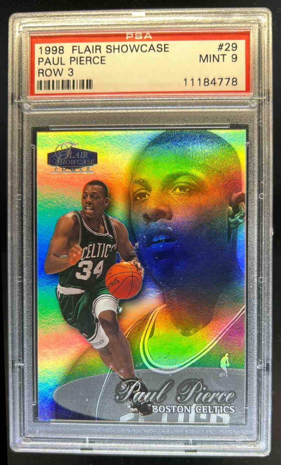 1998-99 Fleer Flair Showcase Paul Pierce Rookie Row 3 RC #29 Celtics PSA 9