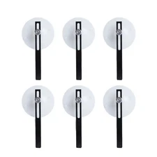 6 Pack  Side Board Retainer Clip Silicone Vacuum Suction Cup Black&White V4O6