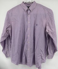 Polo Ralph Lauren Long Sleeve Button Down Pink And Blue Men s Size 2XB Big