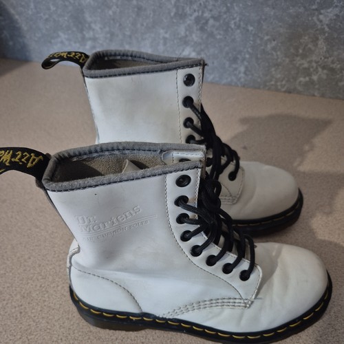 Botas de combate Dr Martens blancas 1460 Zavala. Mujer Reino Unido Talla 4 - Imagen 2 de 18