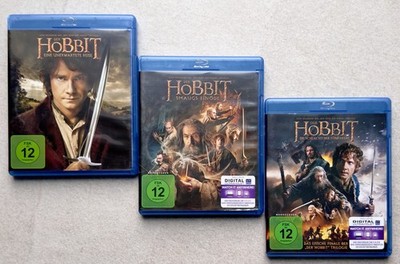 Der Hobbit 1-3 - Teil 1+2+3 - Trilogie - Blu-ray - Film - Peter Jackson - TOP!