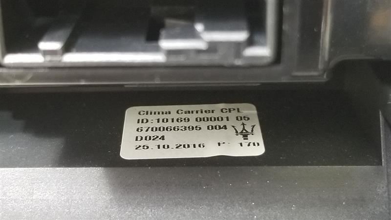 17 2017 MASERATI GHIBLI OEM TEMP AC HEAT CLIMATE CONTROL 06700749200