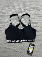 Under Armour Sports Bra Womens Medium Black Running Pullover New