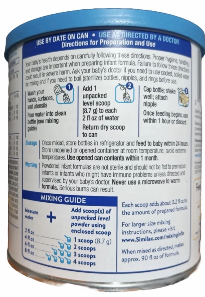 Pacote com 2 SIMILAC Advance OptiGRO fórmula infantil 12,4 oz BABY MILK ferro em pó 2/27 - Imagem 4 de 4