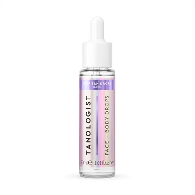 TANOLOGIST Self Tan Drops Dark 30ml for Sensitive Skin Clean Vegan Dermatologist Approved