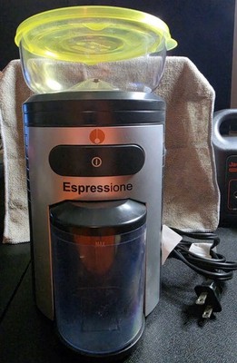 ESPRESSIONE PROFESSIONE CONICAL BURR COFFEE GRINDER, BLACK/SiILVER - MEC-5198