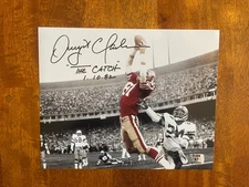 Dwight Clark Signed Autographed Photo 8x10 The Catch W/ Inscription Coa QTY!
