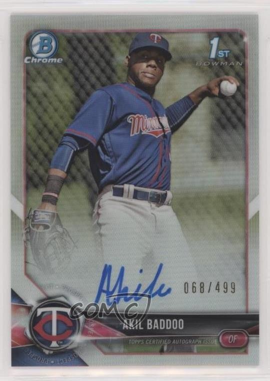 2018 Bowman Chrome Prospect Auto Refractor 68/499 Akil Baddoo #BCPA-AB Auto sc2