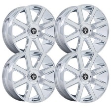 Set-4 Dub Dc273 Pull 24x9 Blank Chrome 15mm Wheels Rims 24 Inch