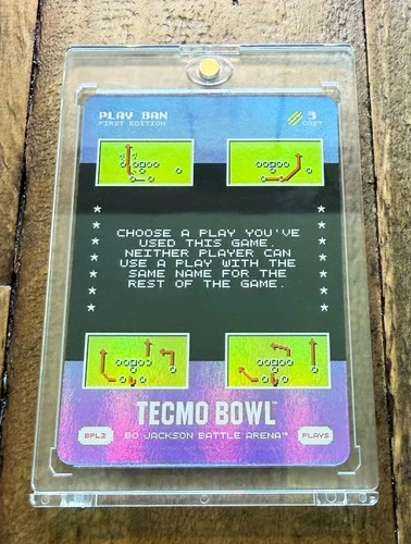 Bo Jackson Battle Arena Tecmo Bowl First Edition Play Ban BPL2 Plays Foil SSP
