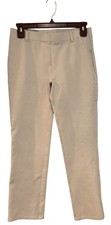 QUINCE Ladies Small X-Petite  Ecru Ultra-Stretch Ponte Straight Leg Pant