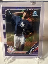 2019 Bowman Chrome 1st Purple Shimmer Parallel: BCP-241: DEIVI GARCIA Yankees 