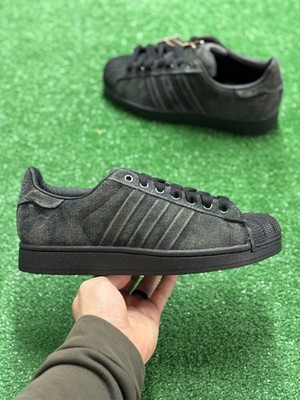 Adidas Superstar 82 Washed Denim Black Mens JQ3240 NEW Multi Sz