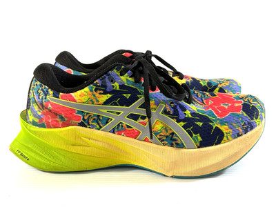 Asics Novablast 3 Lite-Show Women's 7.5 Lime Zest Multicolor Geometric Lace Up