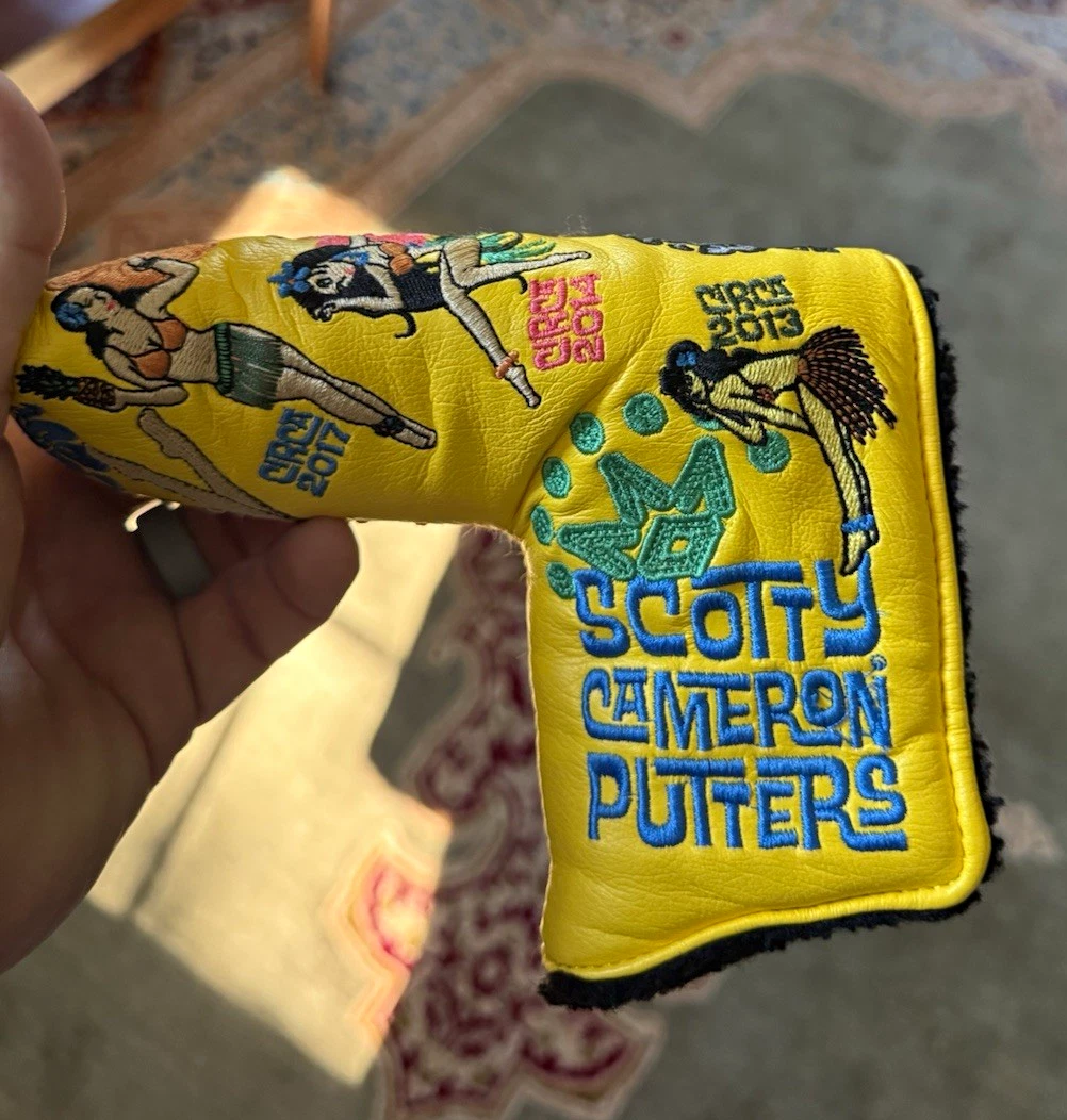 Scotty Cameron 2018 Hawaiian Open Hula Girl Yellow Leather Putter Headcover