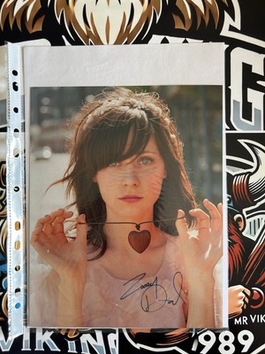 Zooey Deschanel 10x8 Foto signiert mit Echtheitszertifikat