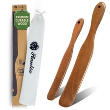 2-Piece Skinny Spurtle Set for Sourdough Starter, Wooden Spurtle for Mixing ...