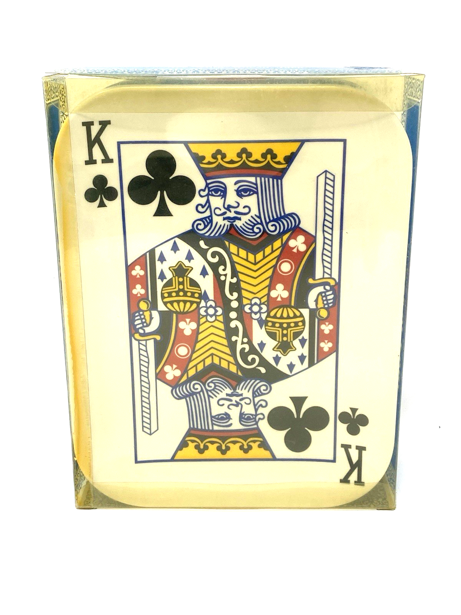 playing cards plate の小皿8枚セット １箇所欠け有り DECK OF PLAYING CARDS PLATES (SET OF 4) Ace King Queen Jack Poker