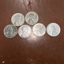 1943 Steel Penny Lot Of 7. Rare WWII steel Pennies.