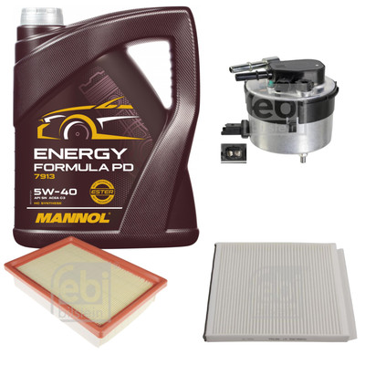 FEBI BILSTEIN Inspektionspaket 5L MANNOL Energy Formula PD 5W-40 für Chevrolet