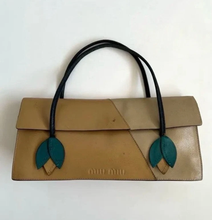 Green Leather Exterior Miu Miu Bags & Handbags for Women for sale